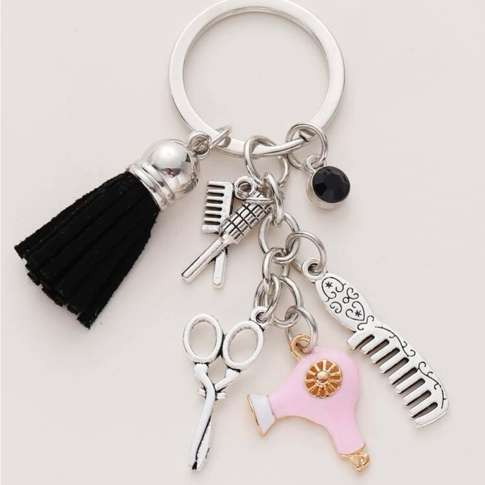 Hair Dresser/Barber Charm Keychain